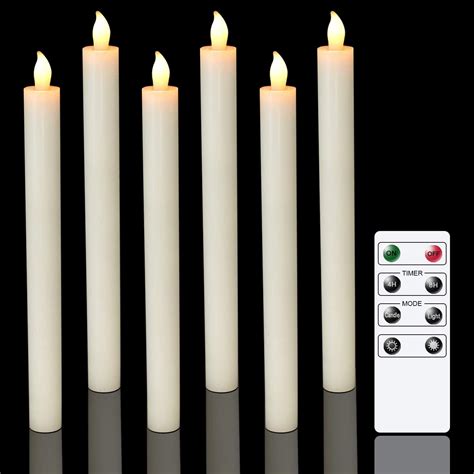 remote candles flickering|6 flameless candles with remote.